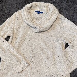 Apt. 9 Speckled Cream Cowl Neck Sweater with sparkle